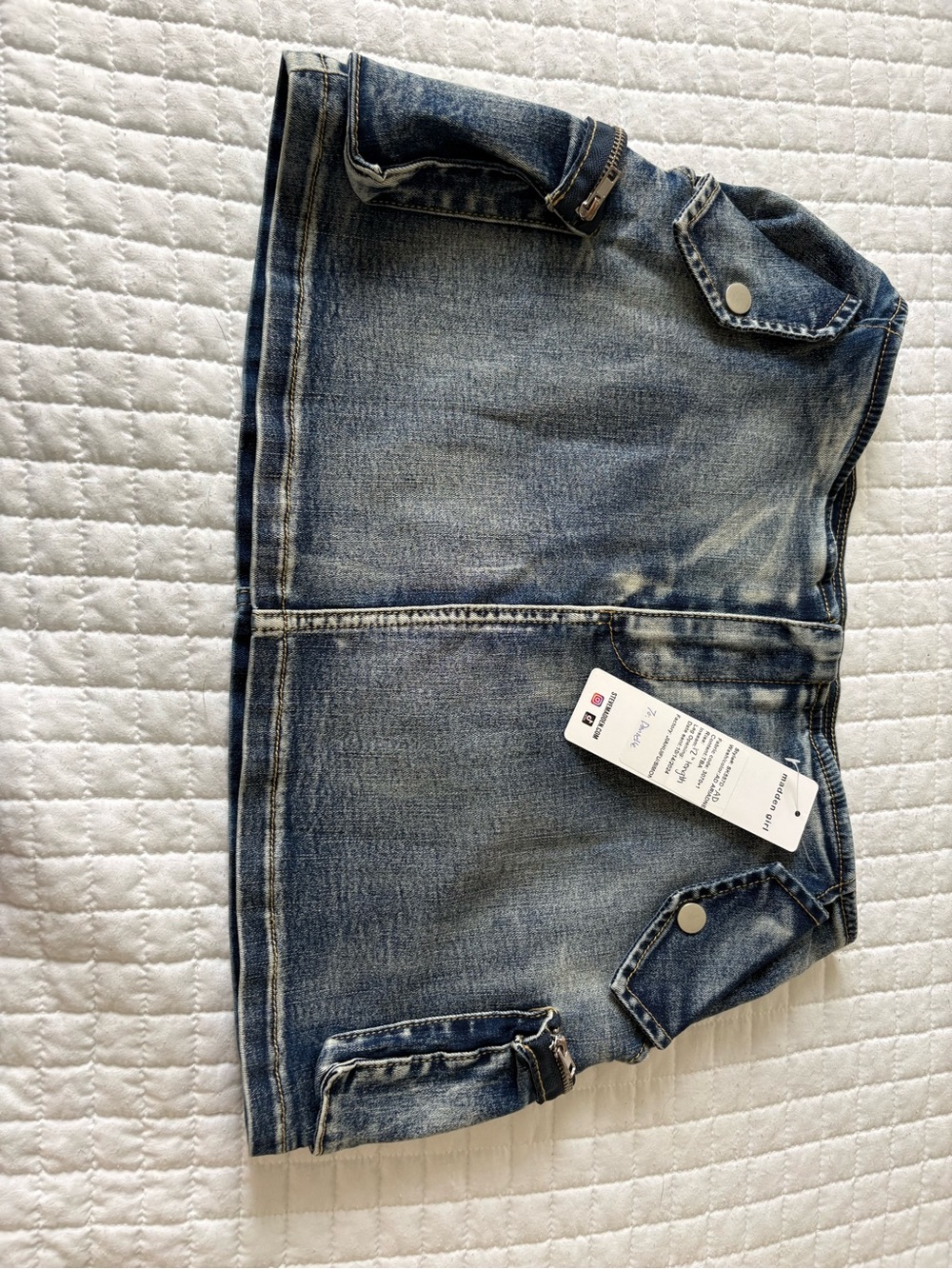 Madden Girl Blue Denim Slim Skirt